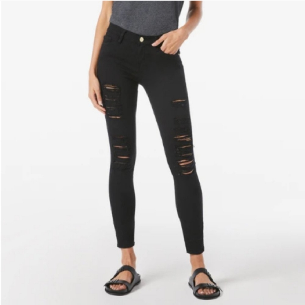 FRAME DENIM Le High Skinny Jeans in Film Noir NWT - 30